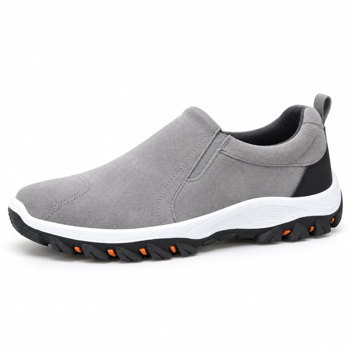 Jeffery – Men's Slip-On Shoes in Gray