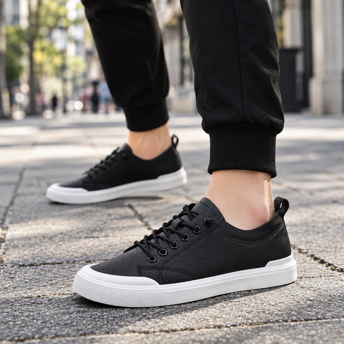 Jensen – Unisex Barefoot Sneakers, worn on a walk