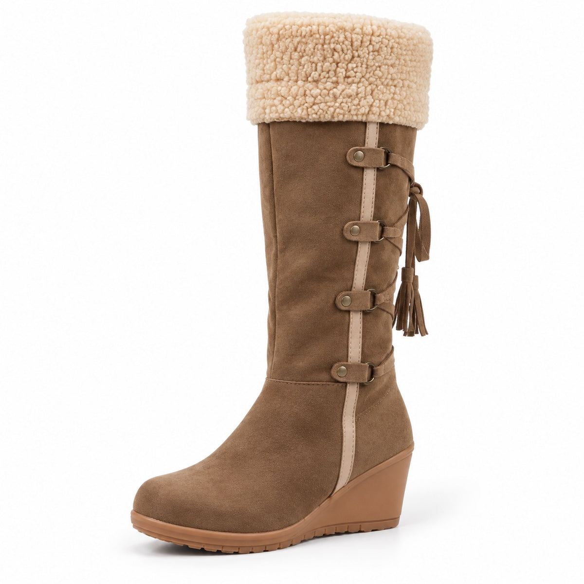 Jill – Women's Wide Calf Boots in Brown