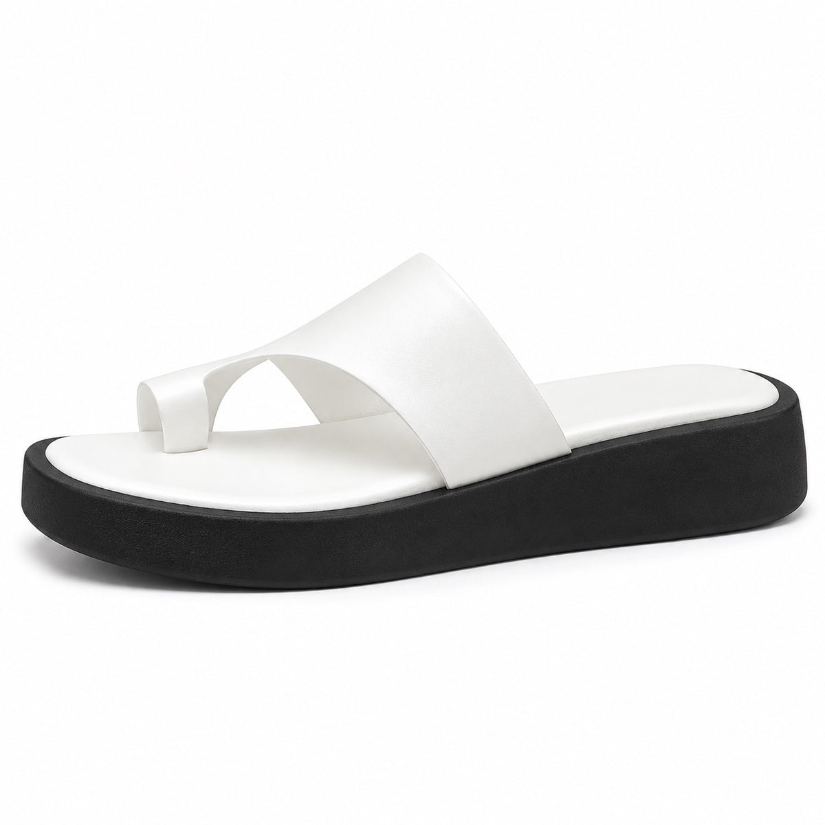 Josephine – Women's Wide Toe Box Sandals in Black and White