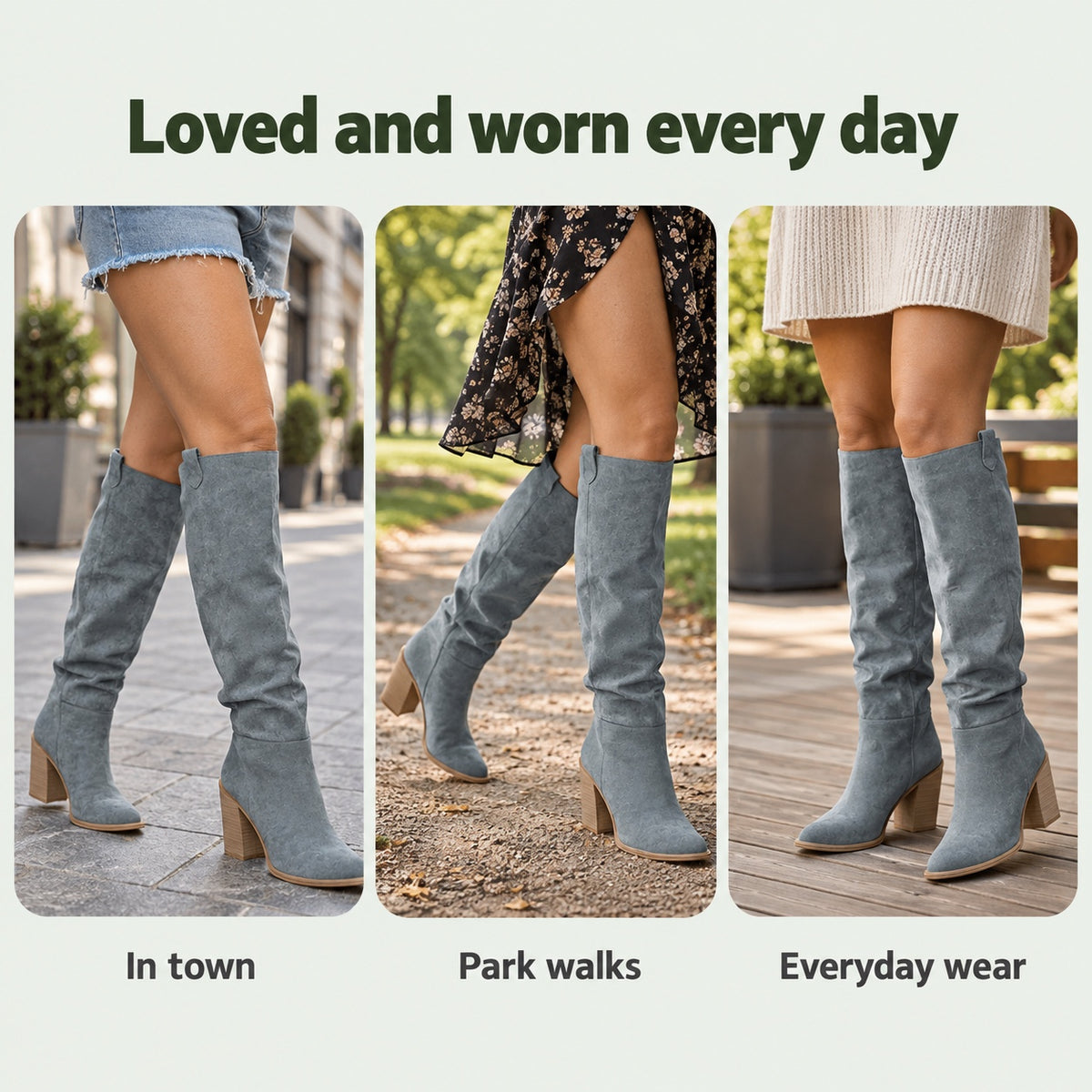 Kara – Women's Wide Calf Boots, worn every day