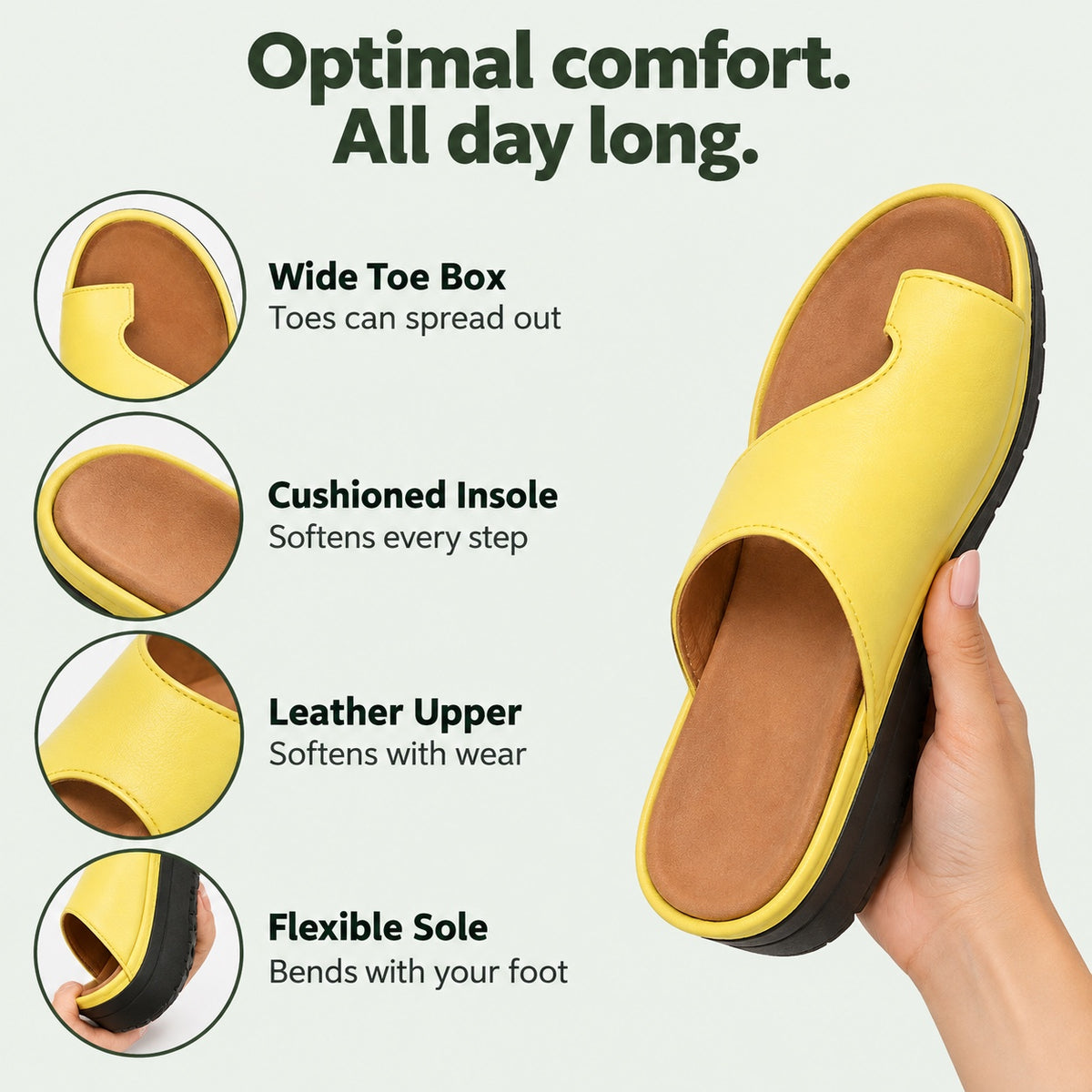 Kari – Women's Wide Toe Box Sandals, features