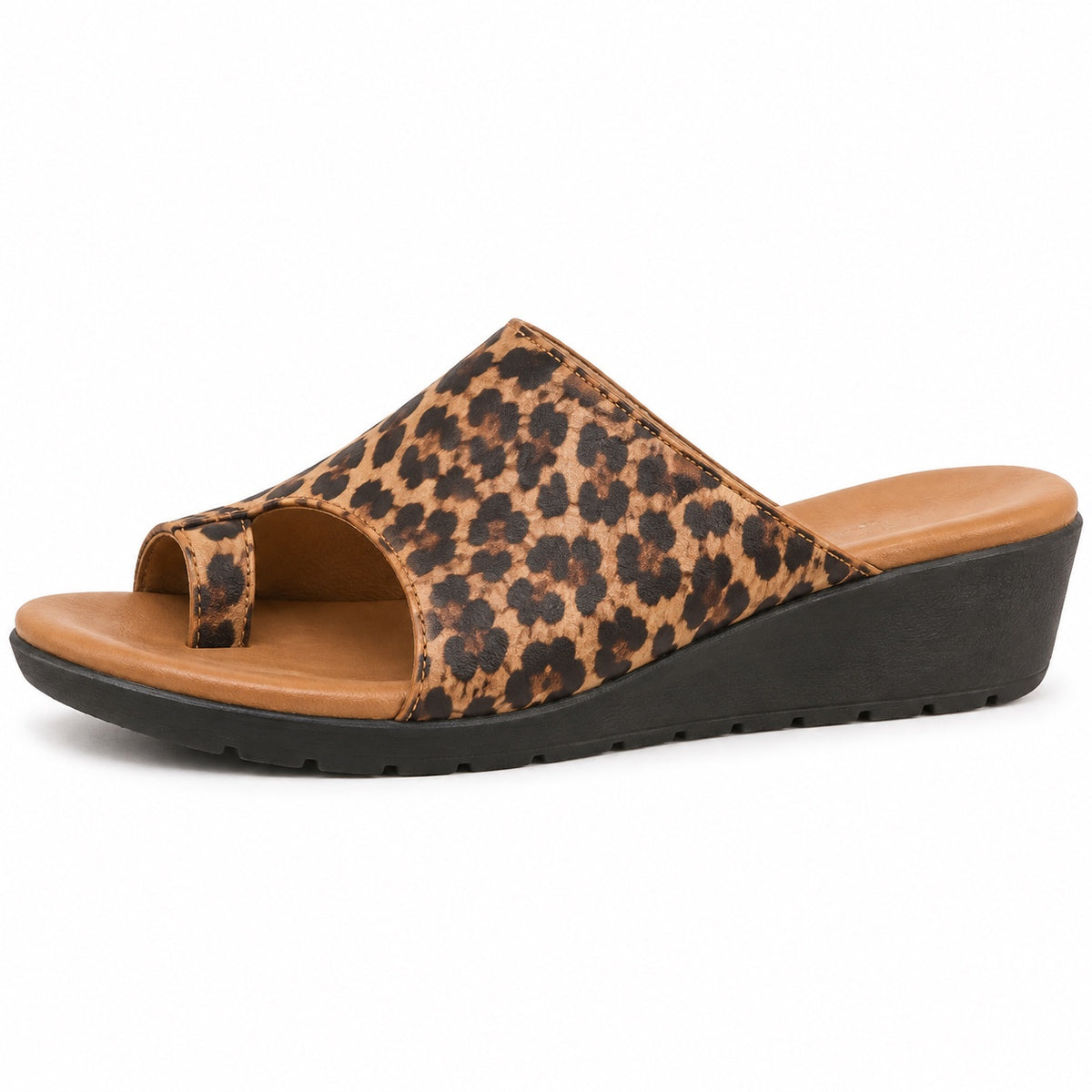 Kari – Women's Wide Toe Box Sandals in Leopard