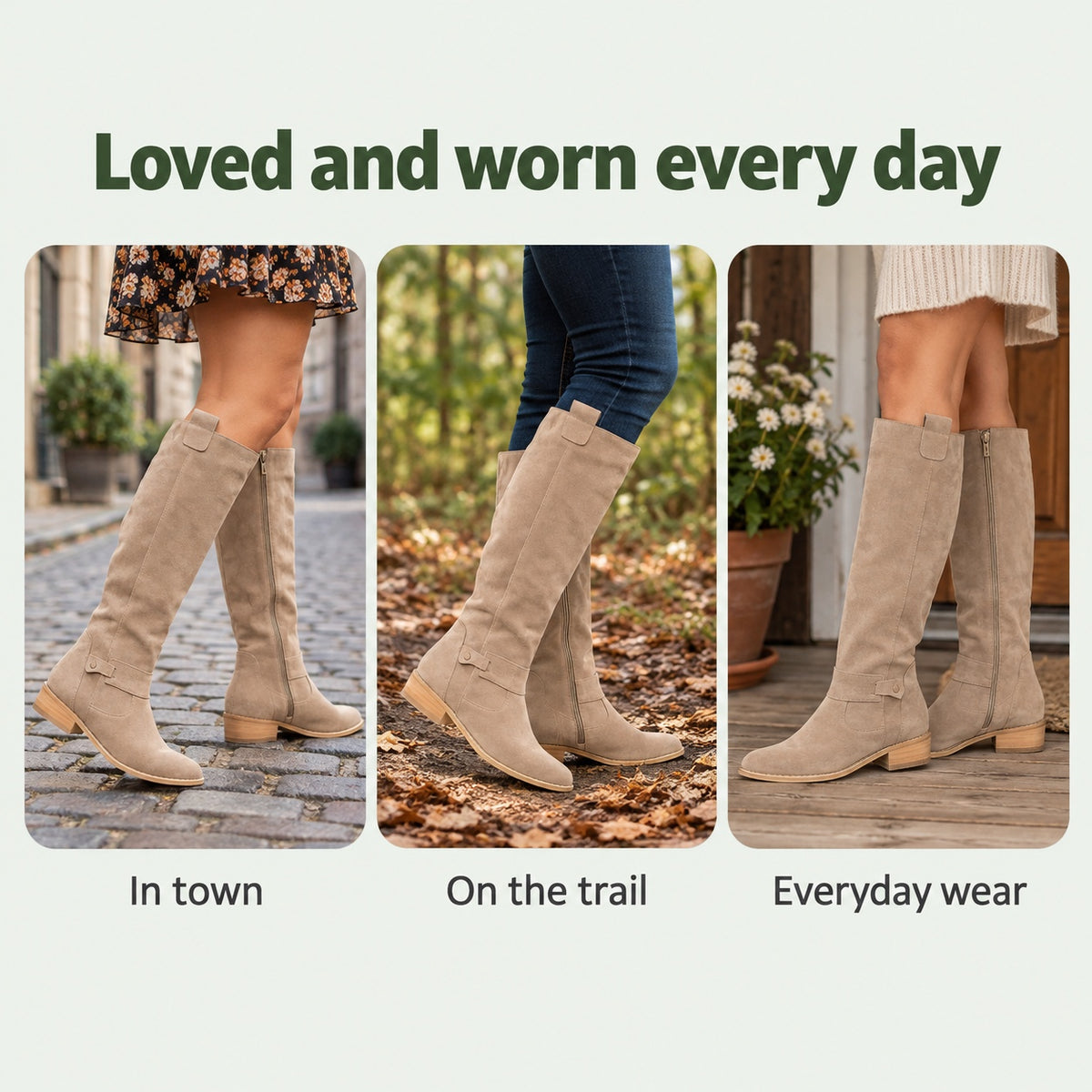 Kathy – Women's Wide Calf Boots, worn every day