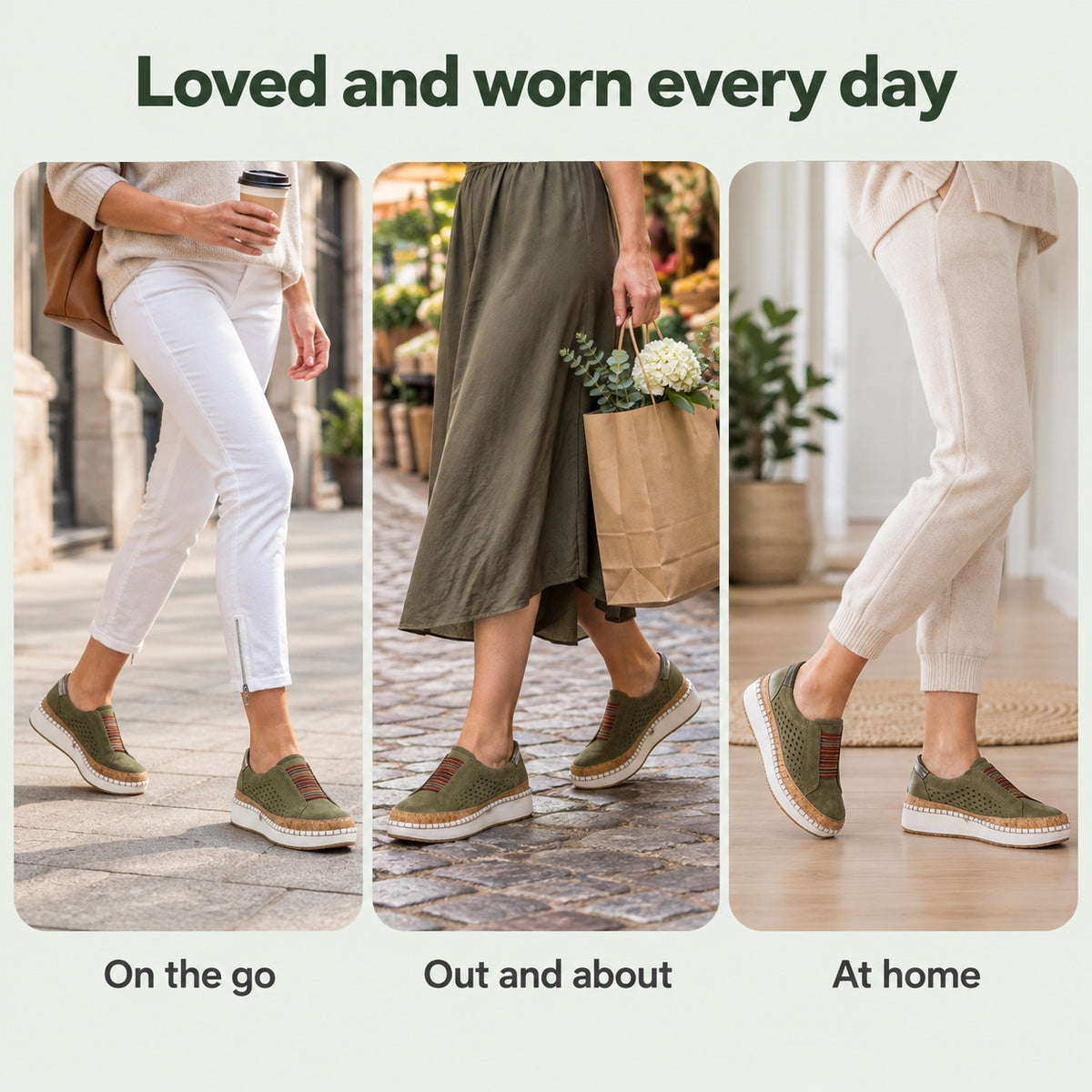 Kelly – Unisex Arch Support Loafers, worn every day