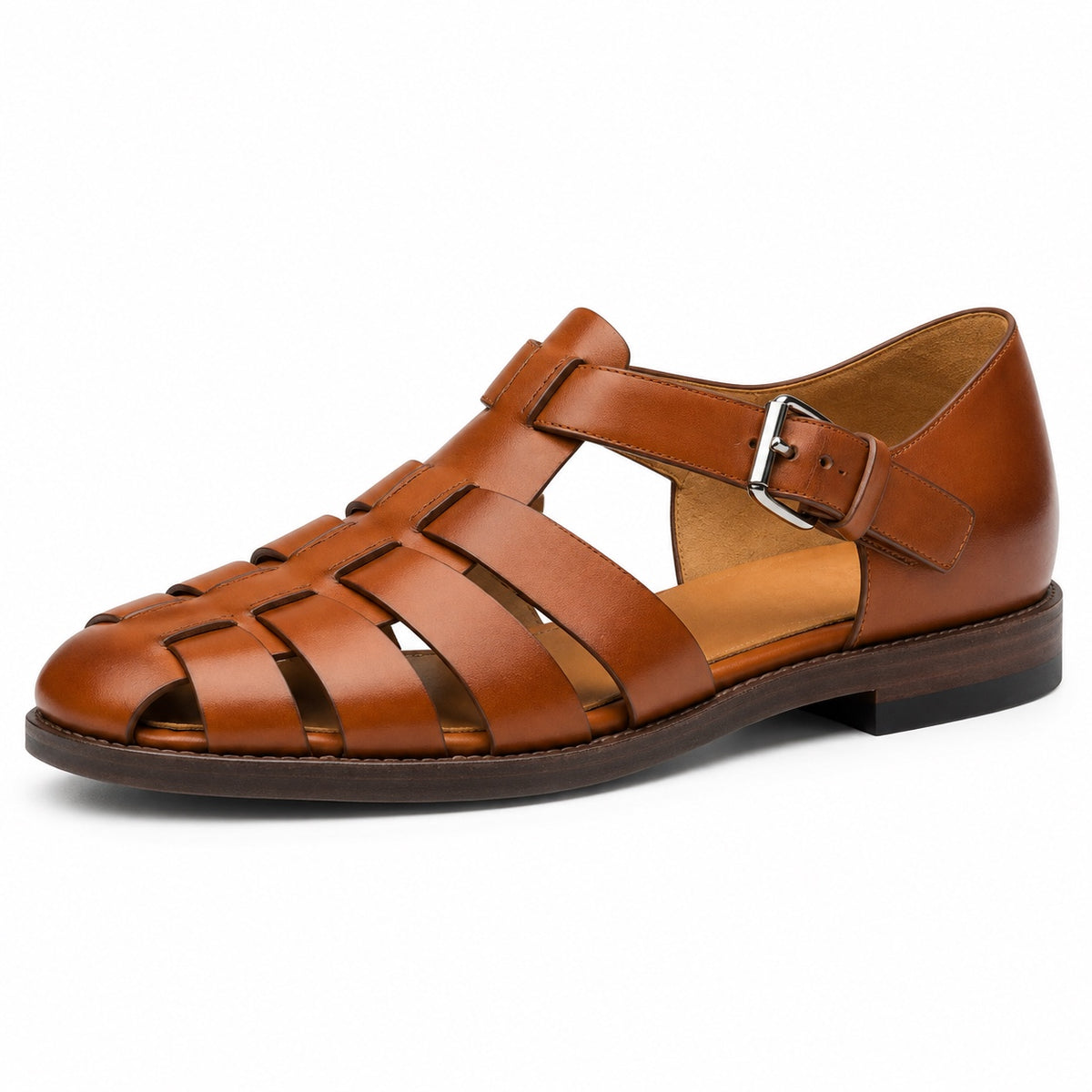 Kelvin – Men's Comfortable Sandals in Chestnut Brown