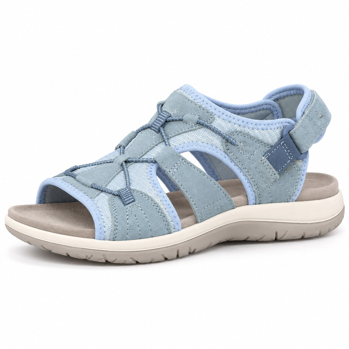 Kerry – Unisex Wide Toe Box Sandals in Blue