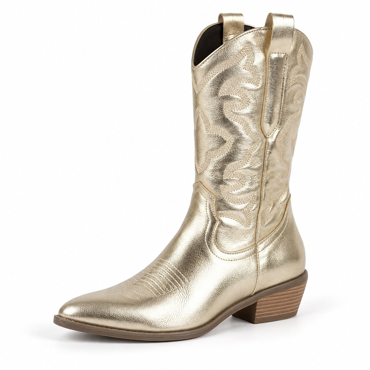 Kristin – Women's Wide Calf Boots in Gold