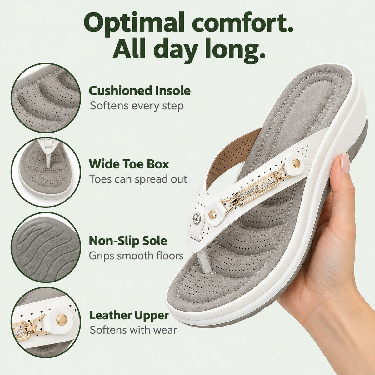 Latasha – Women's Wide Toe Box Sandals, features