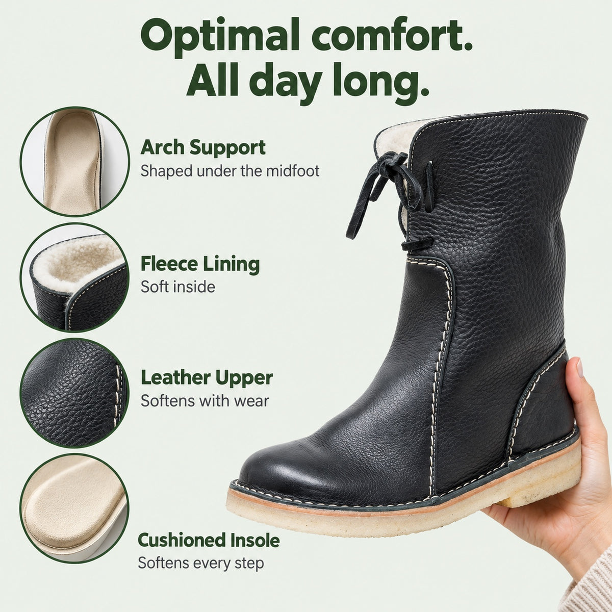 Laura – Women's Comfort Boots, features