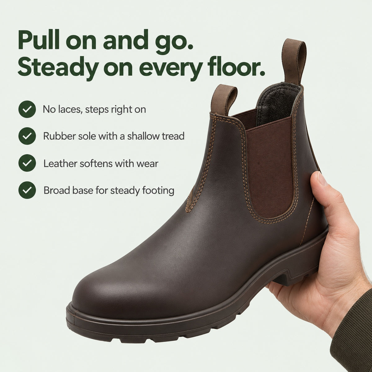 Leroy – Men's Wide Calf Boots, key benefits