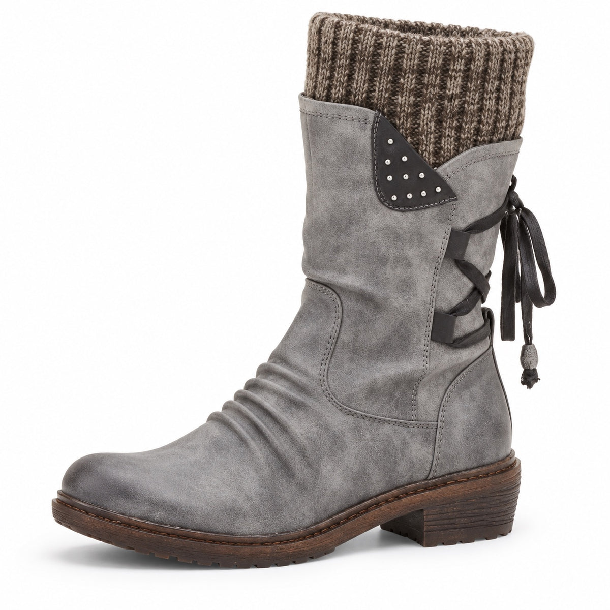 Lola – Women's Comfort Boots in Gray