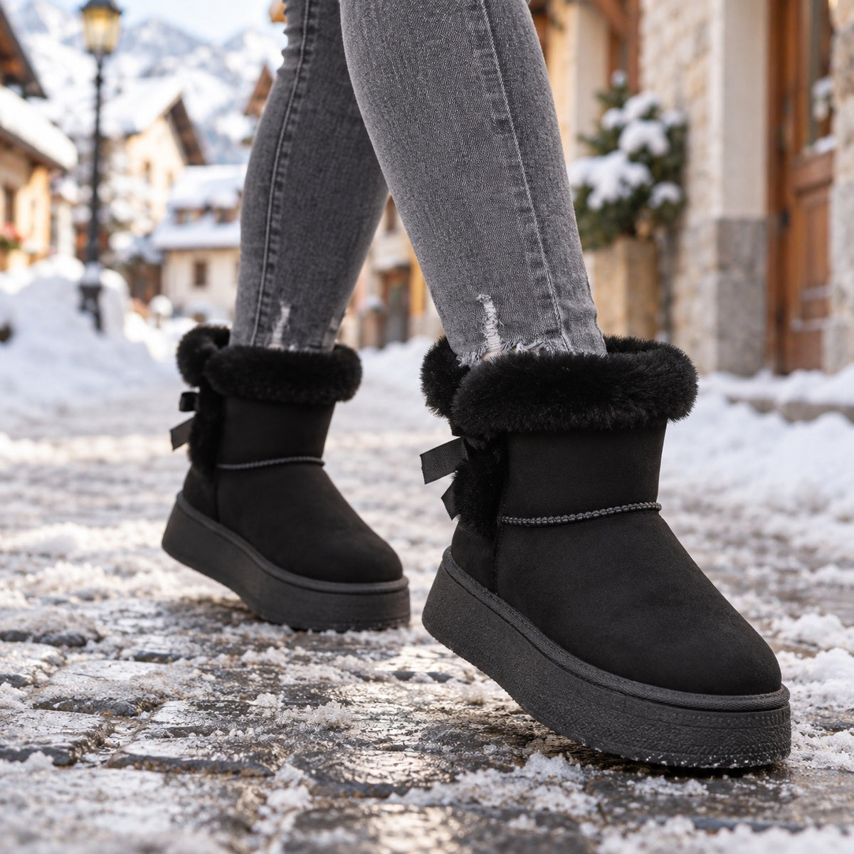 Lora – Women's Comfort Boots, worn on a walk
