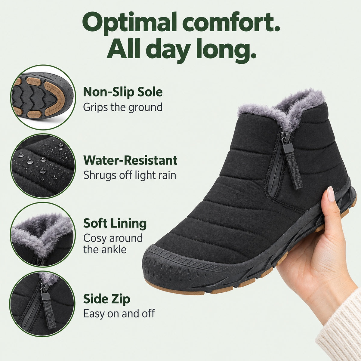 Loretta – Women's Comfort Boots, features