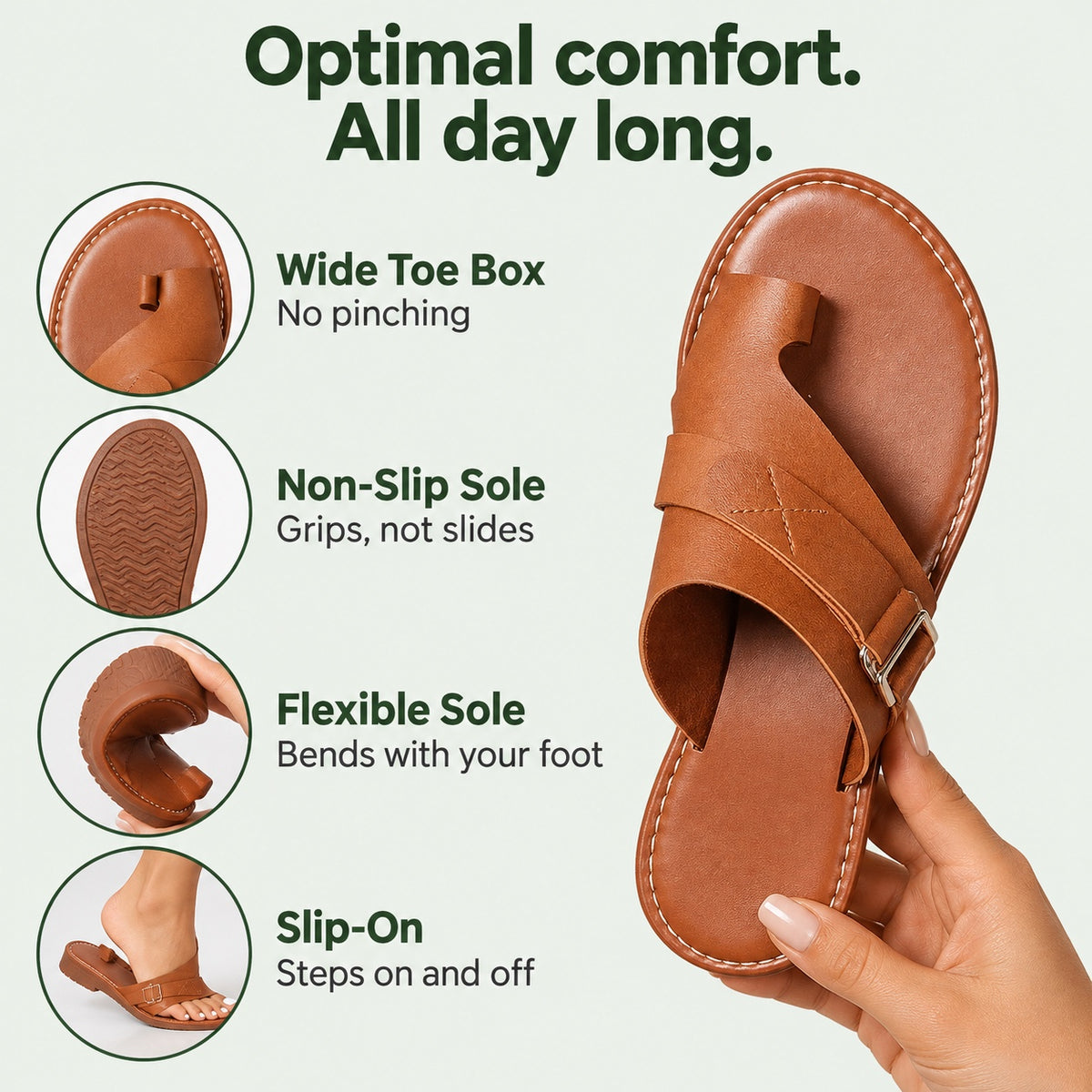 Lynette – Women's Wide Toe Box Sandals, features