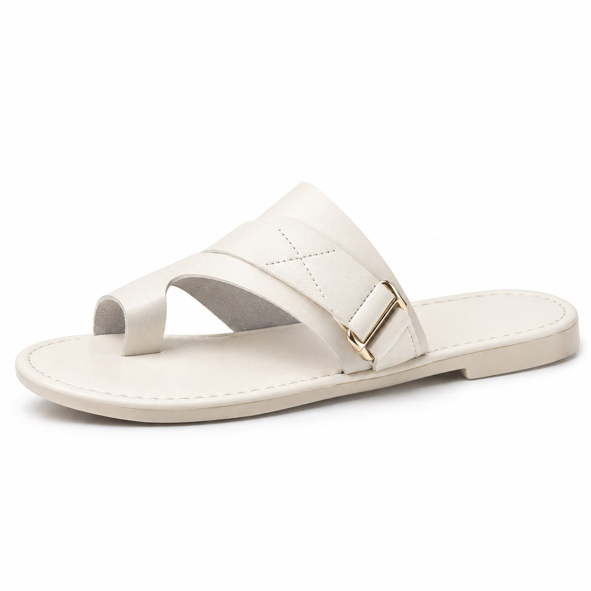 Lynette – Women's Wide Toe Box Sandals in Beige