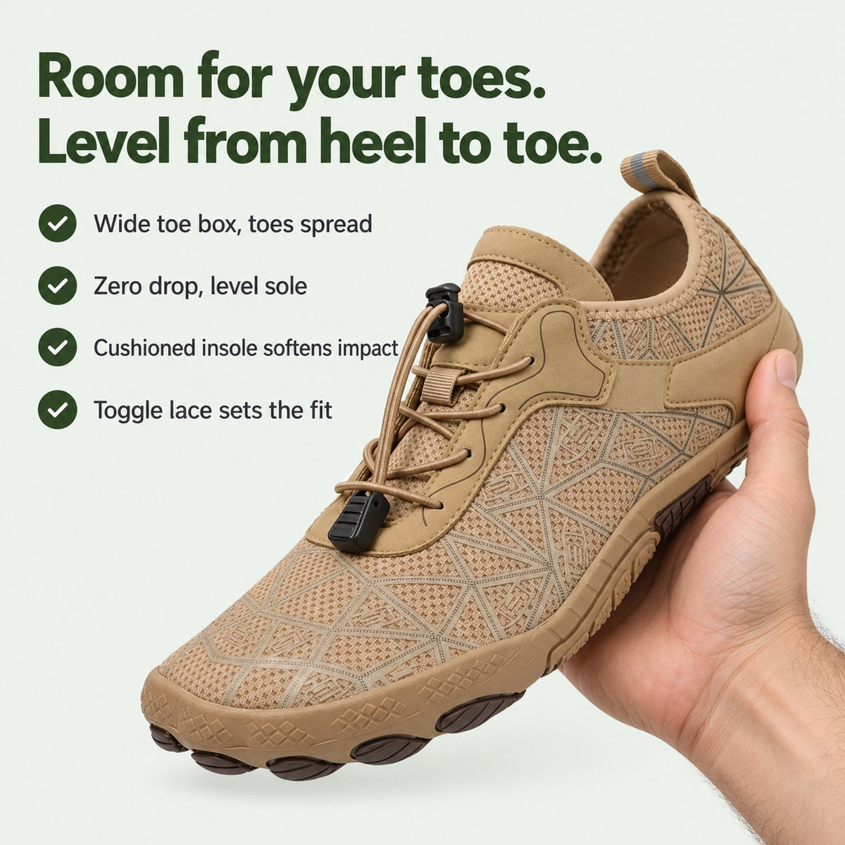 Malcolm – Men's Barefoot Shoes, key benefits