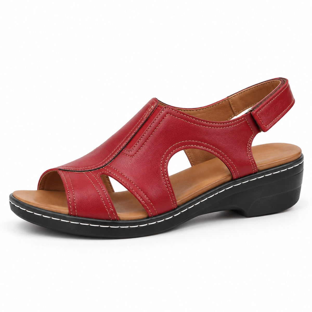Mamie – Women's Comfortable Sandals in Red