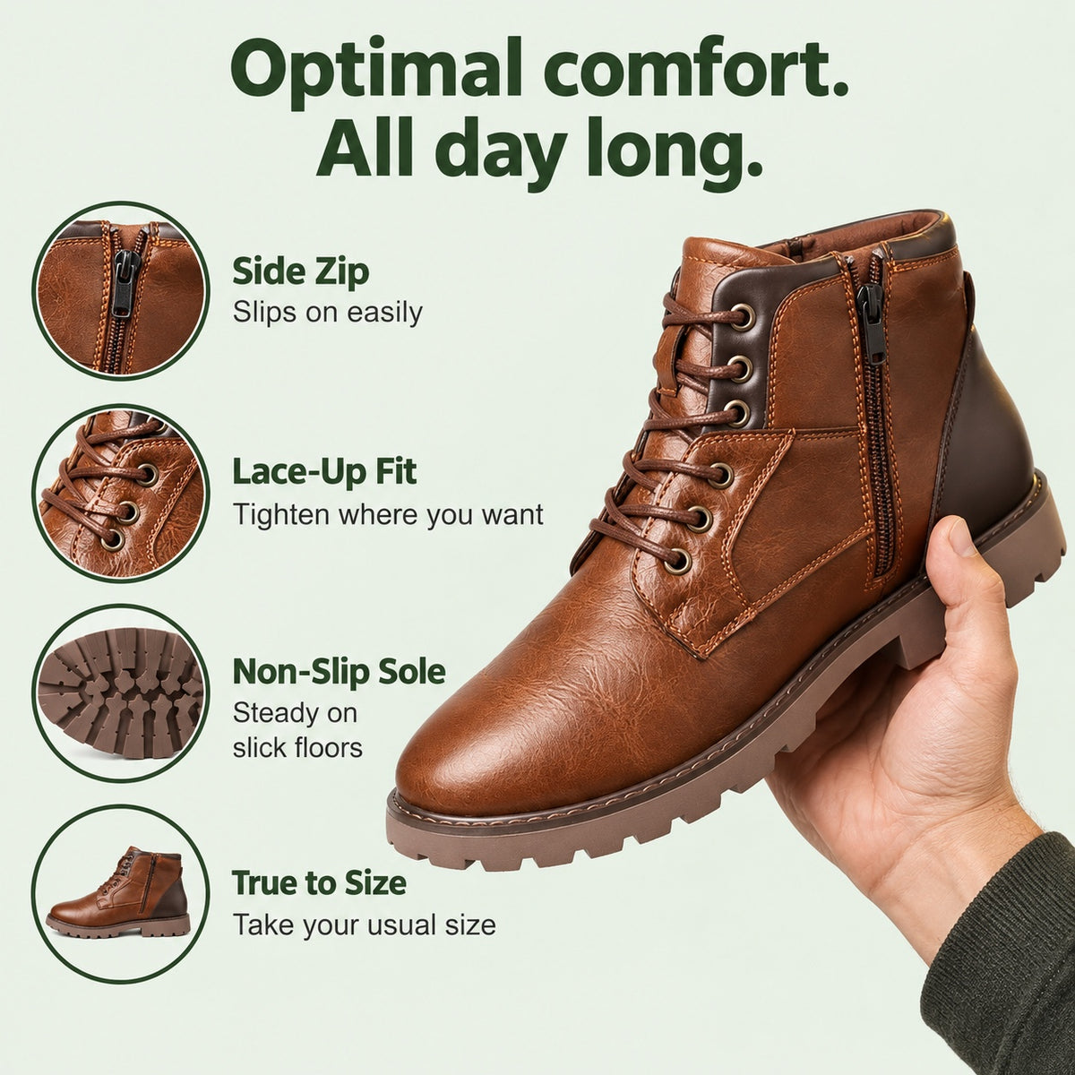 Marc – Men's Comfort Boots, features