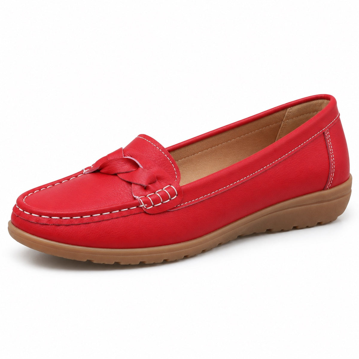 Marcia – Women's Slip-On Loafers in Red
