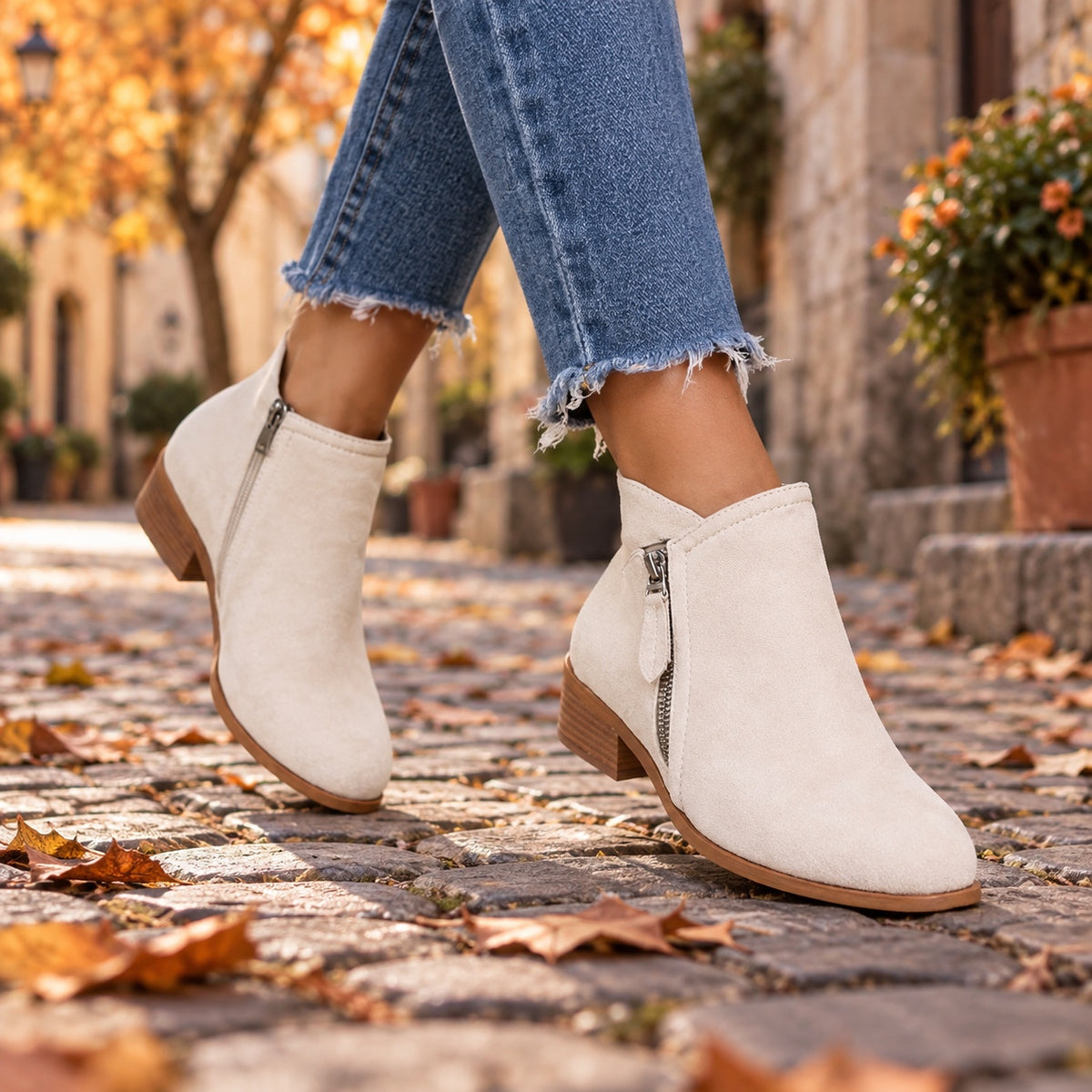 Margaret – Women's Comfort Boots, worn on a walk