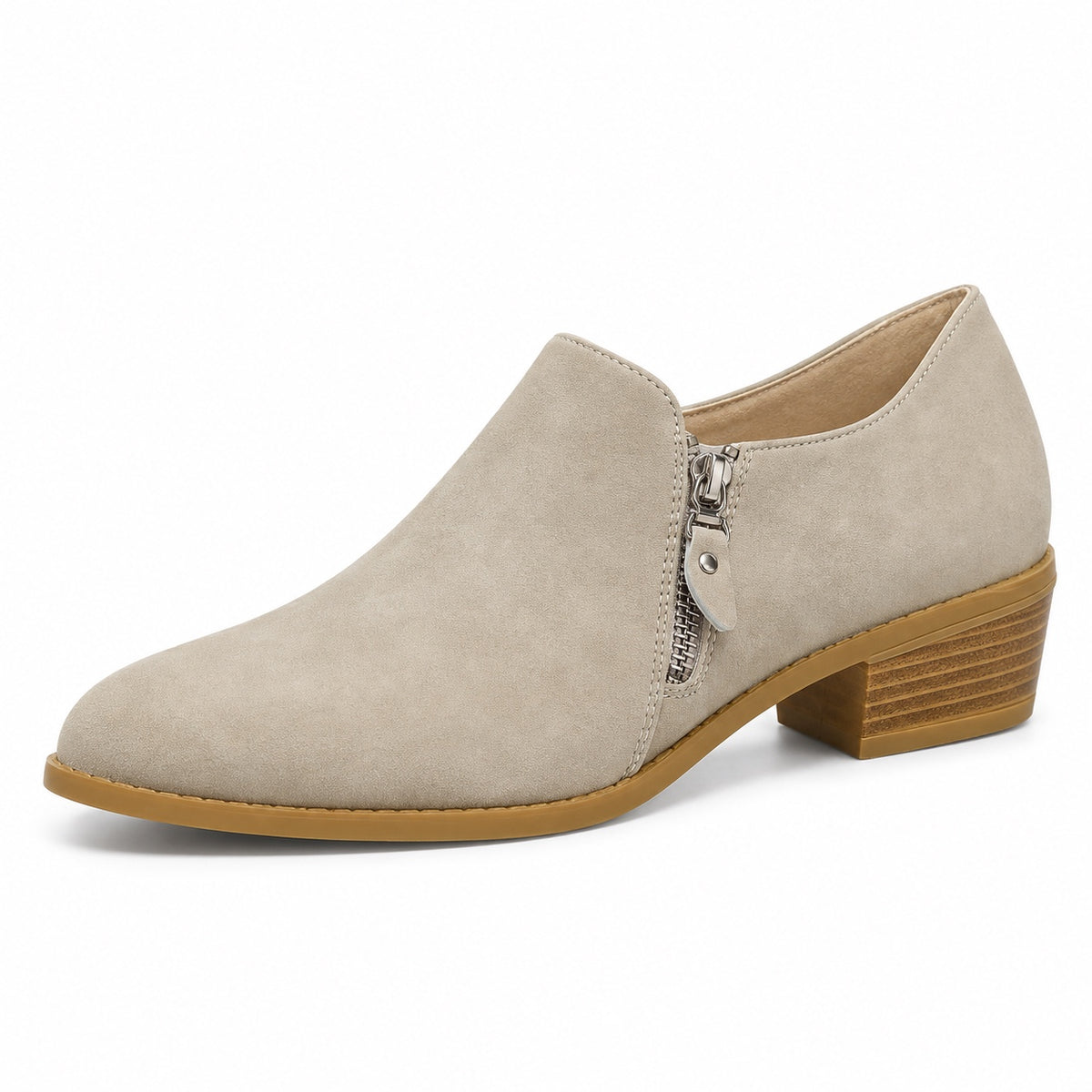 Marie – Women's Wide Calf Boots in Beige