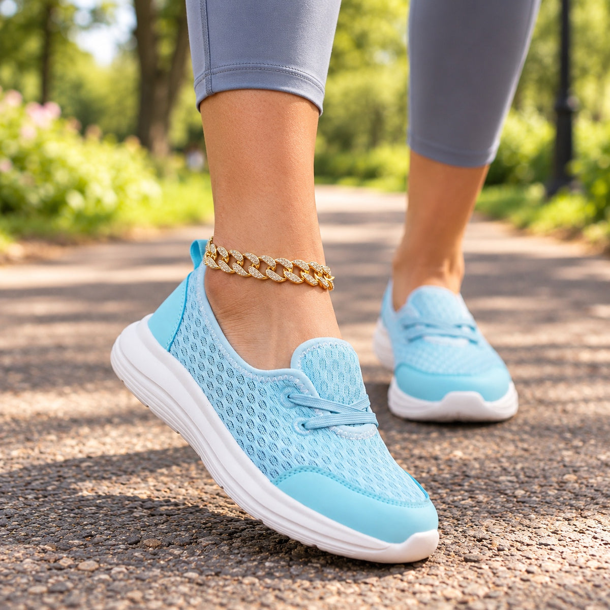 Marjorie – Women's Orthopedic Shoes, worn on a walk
