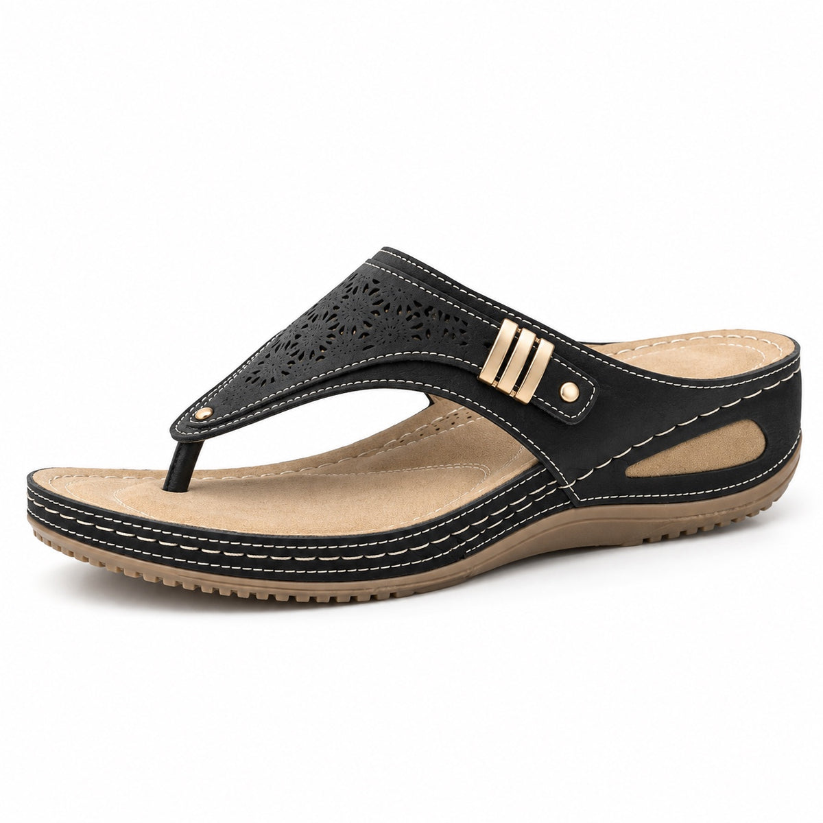 Marlene – Women's Comfortable Sandals in Classic Black