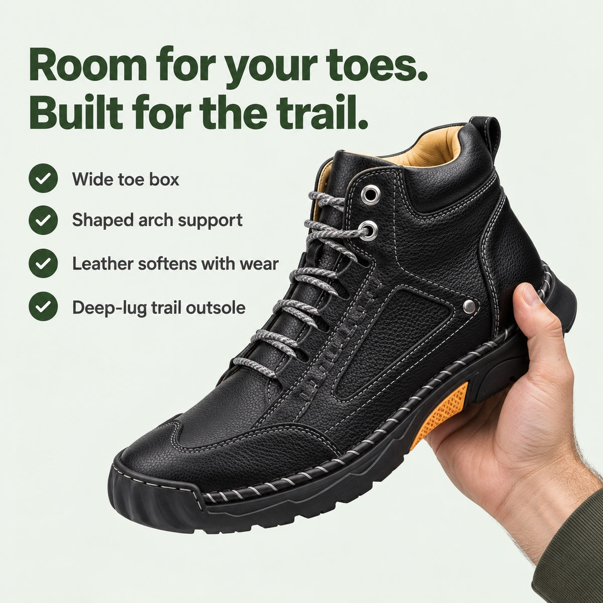 Mathew – Men's Comfort Boots, key benefits