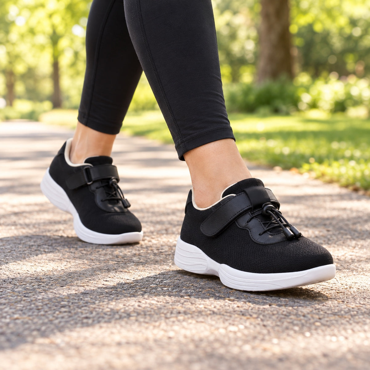 Megan – Women's Plantar Fasciitis Shoes, worn on a walk