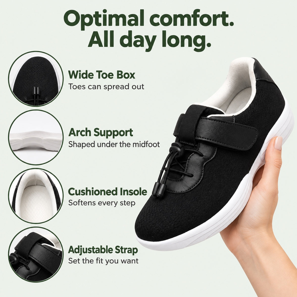 Megan – Women's Plantar Fasciitis Shoes, features