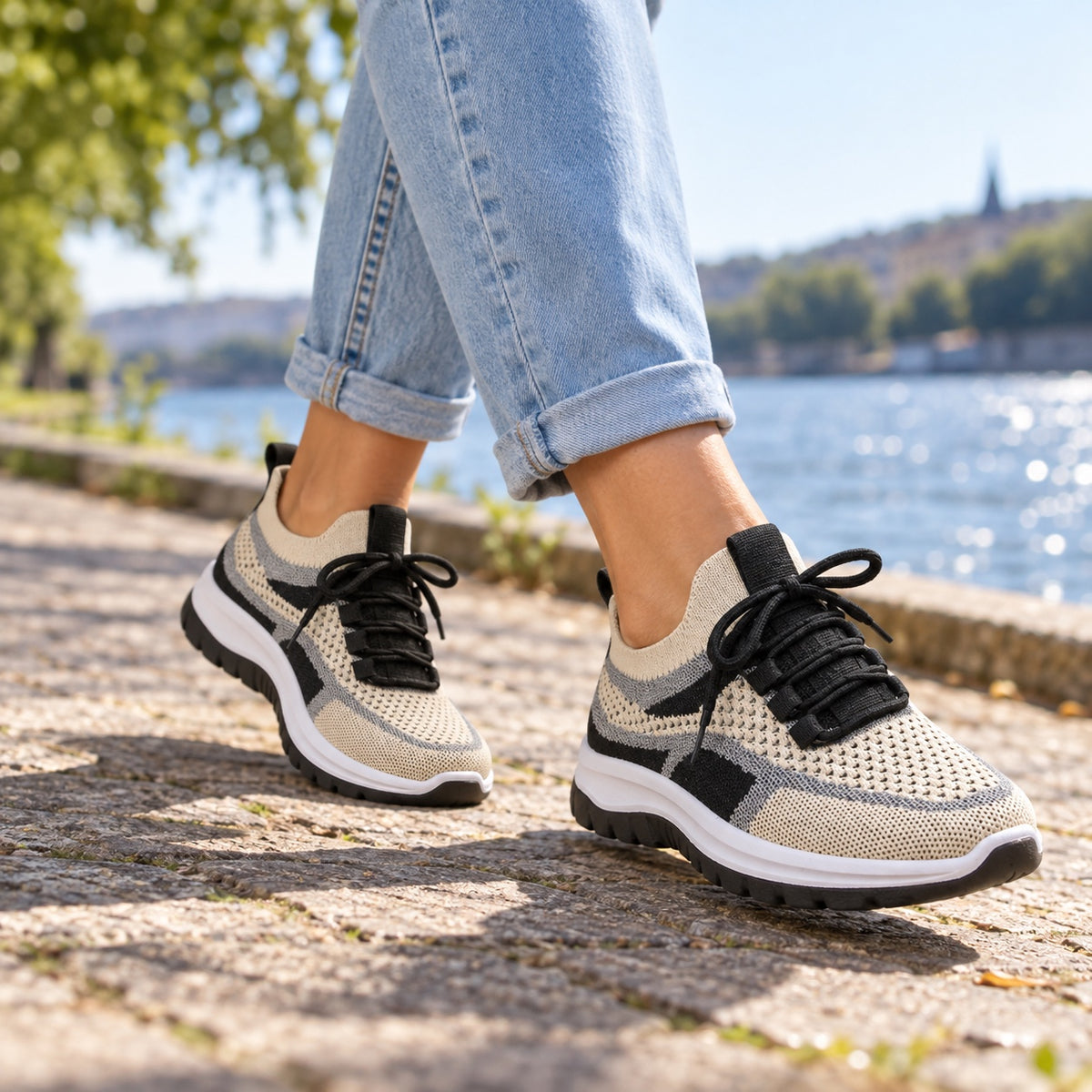 Merritt – Unisex Arch Support Shoes, worn on a walk