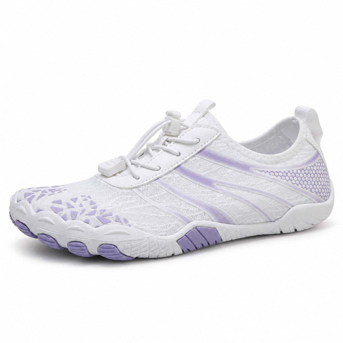 Meyer – Unisex Barefoot Shoes in White/Purple