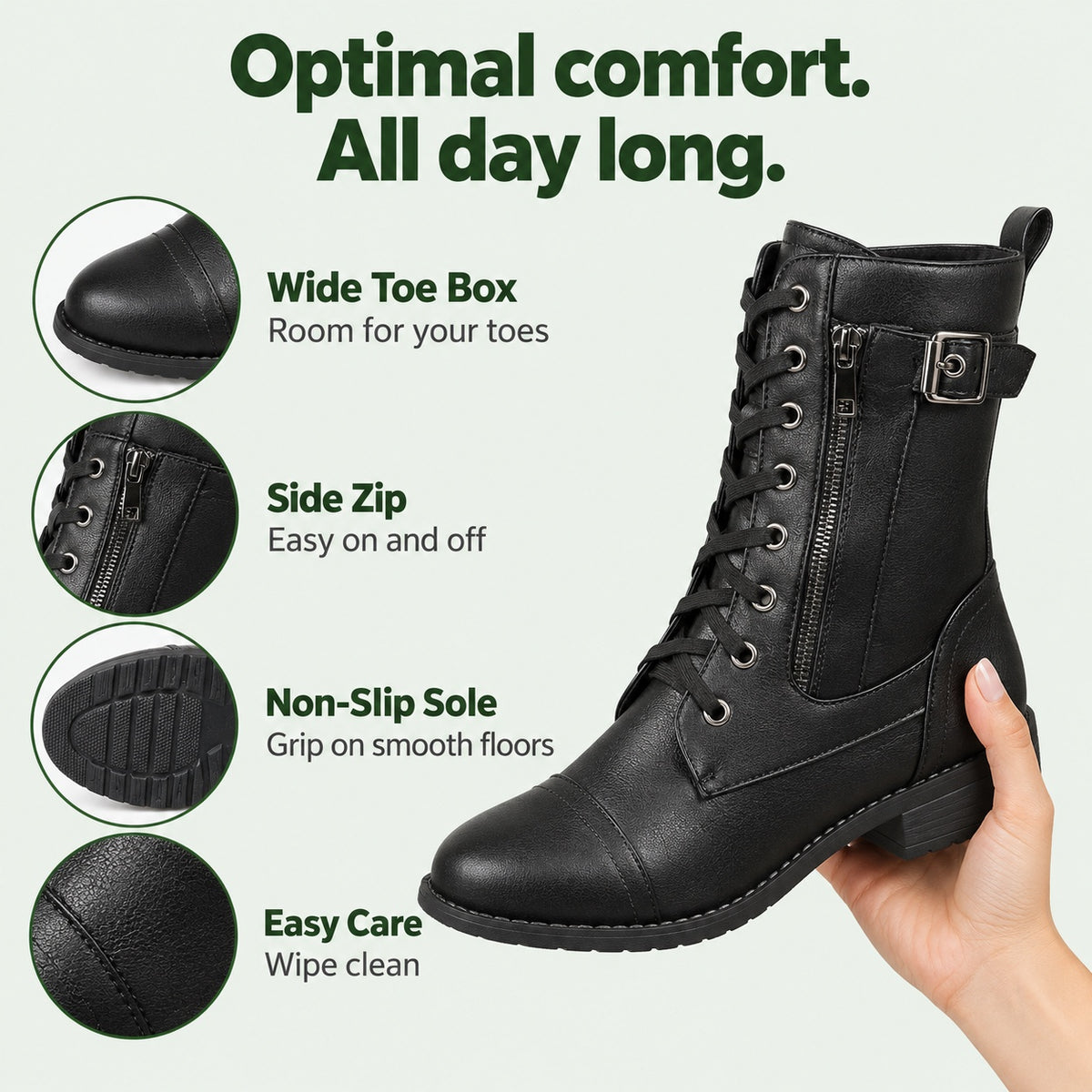 Mildred – Women's Comfort Boots, features