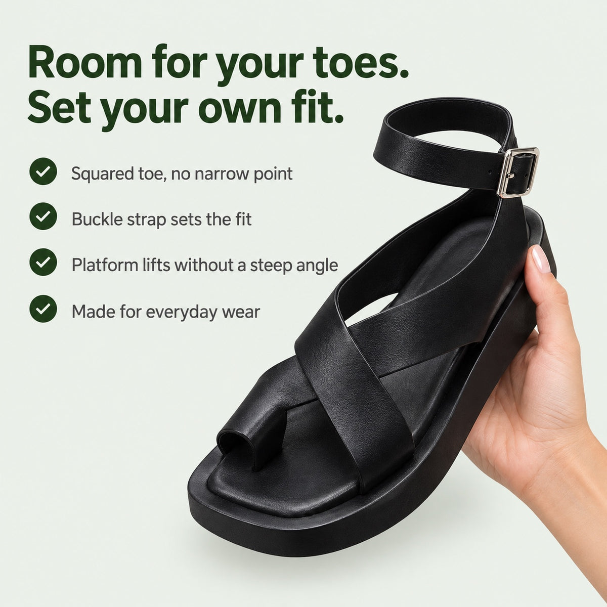 Morgan – Unisex Wide Toe Box Sandals, key benefits