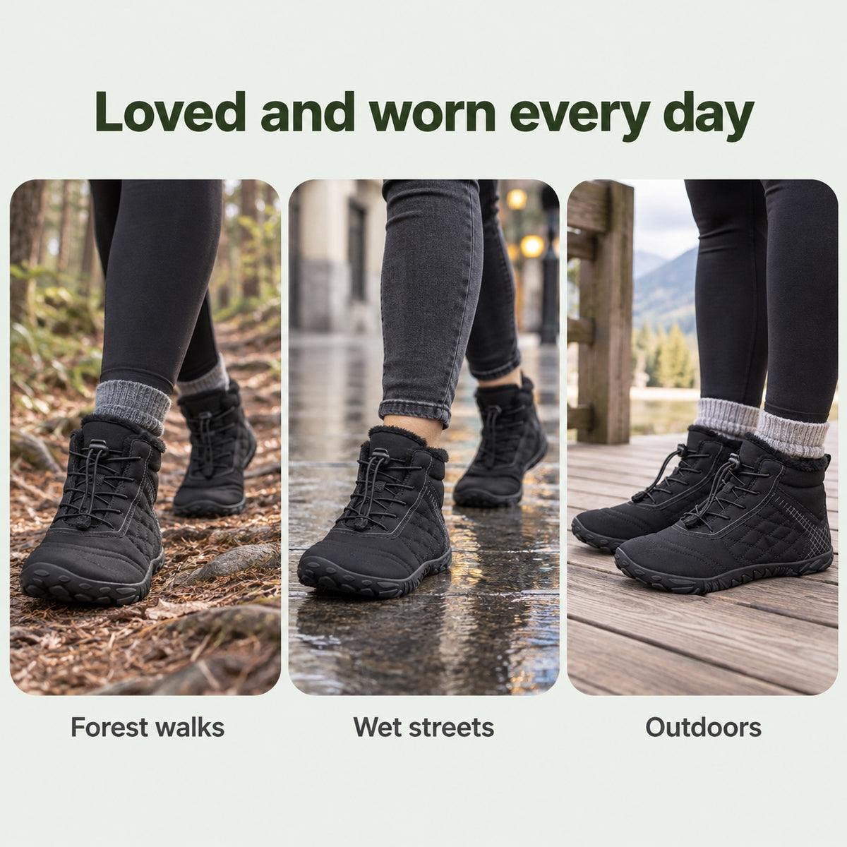 Moss – Unisex Barefoot Shoes, worn every day