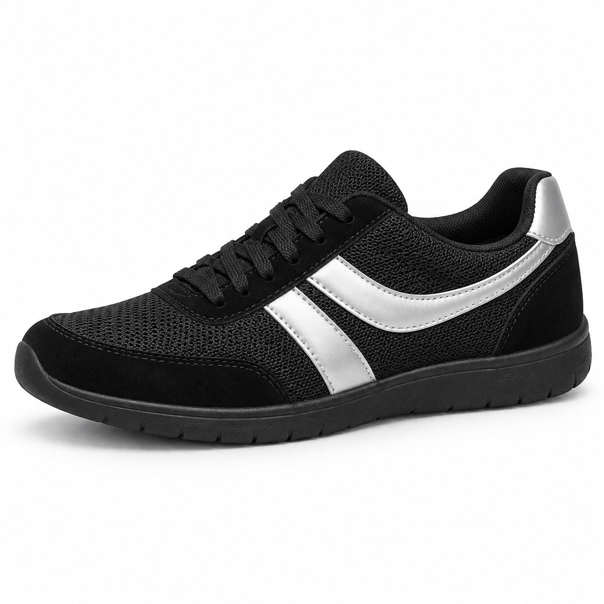 Murphy – Unisex Wide Toe Box Shoes in Black sliver