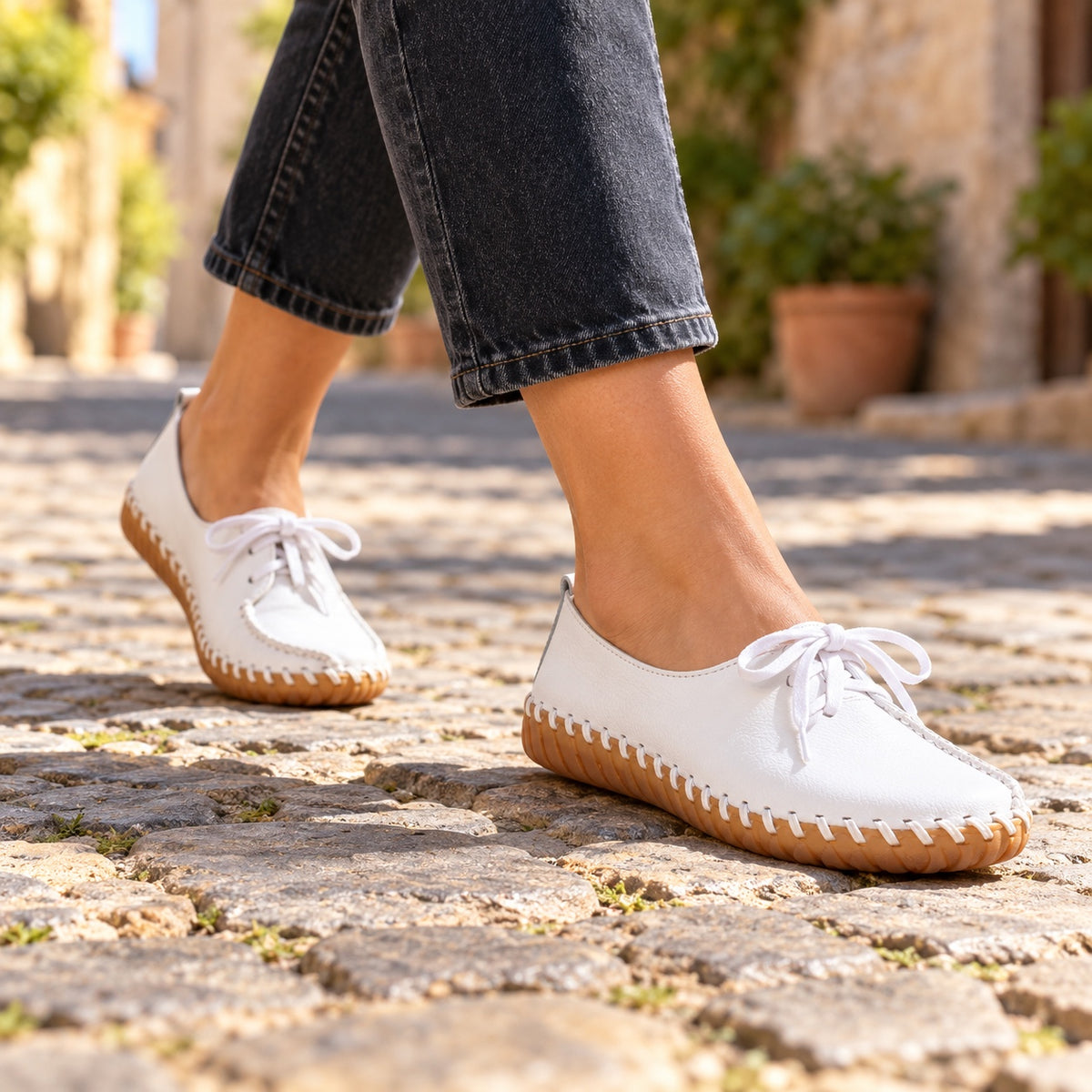 Myers – Unisex Wide Toe Box Shoes, worn on a walk