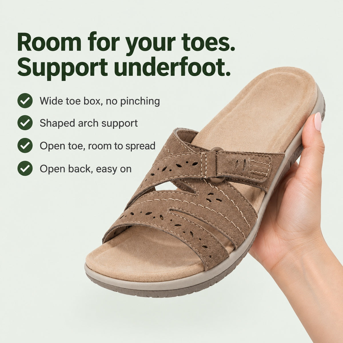 Nadine – Women's Wide Toe Box Sandals, key benefits
