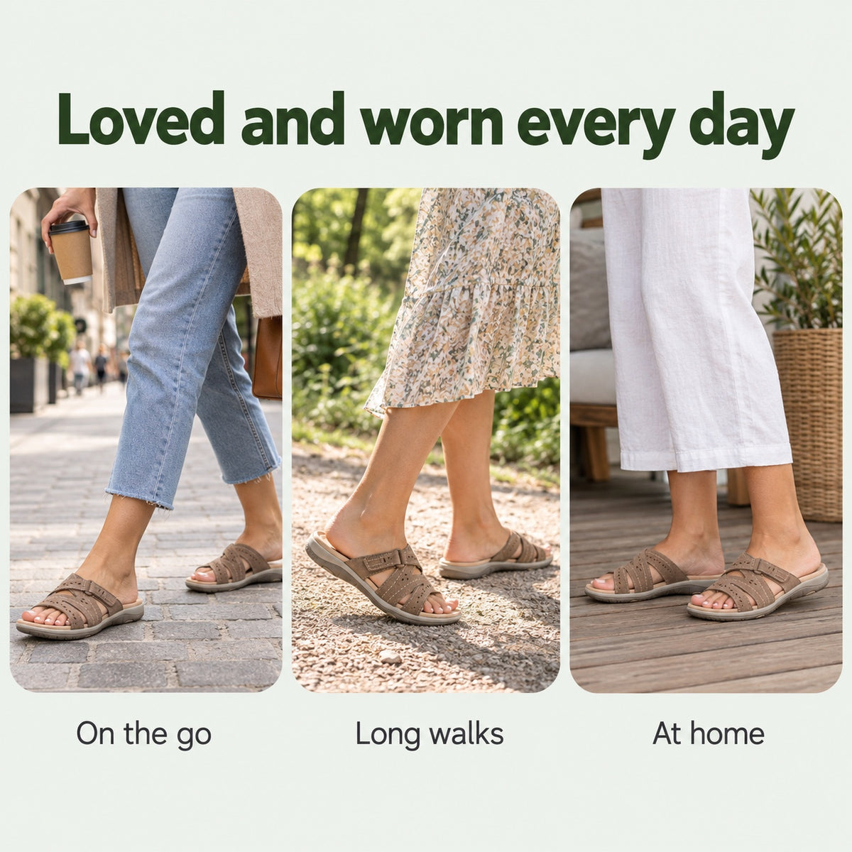 Nadine – Women's Wide Toe Box Sandals, worn every day