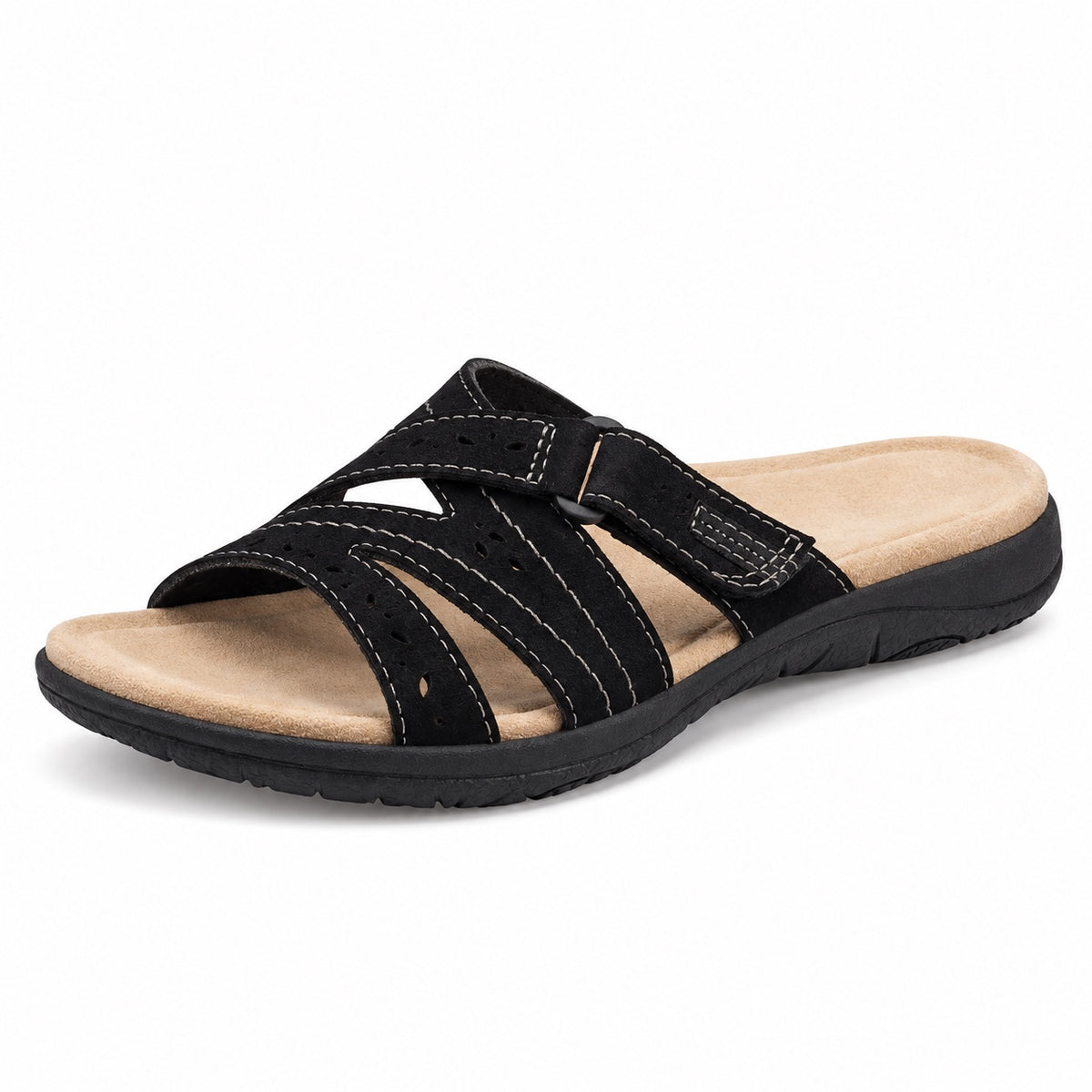 Nadine – Women's Wide Toe Box Sandals in Black