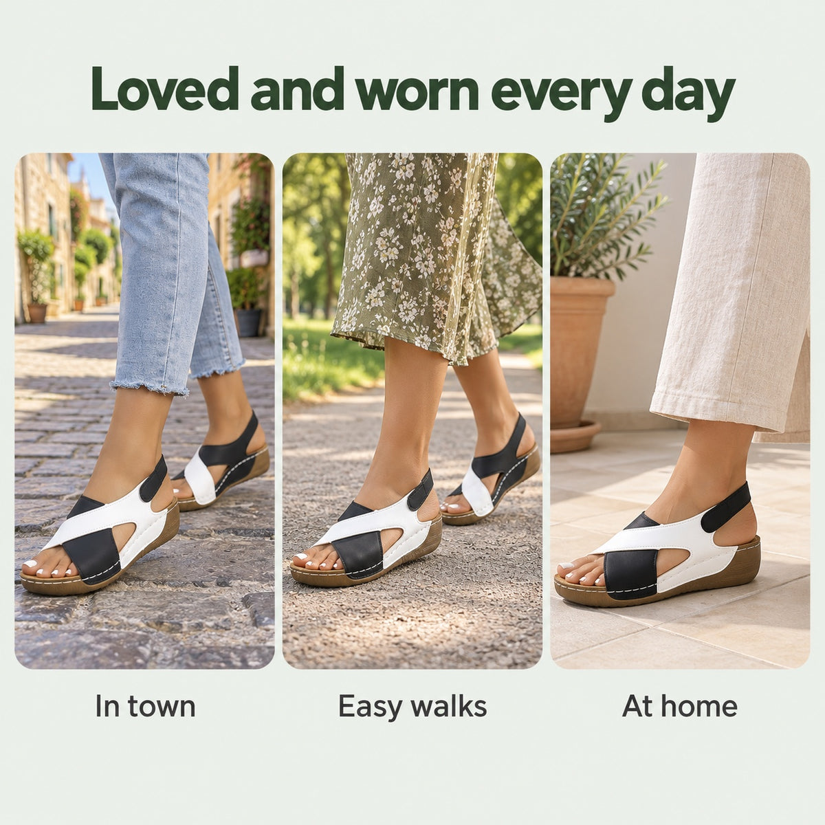 Naomi – Women's Comfortable Sandals, worn every day