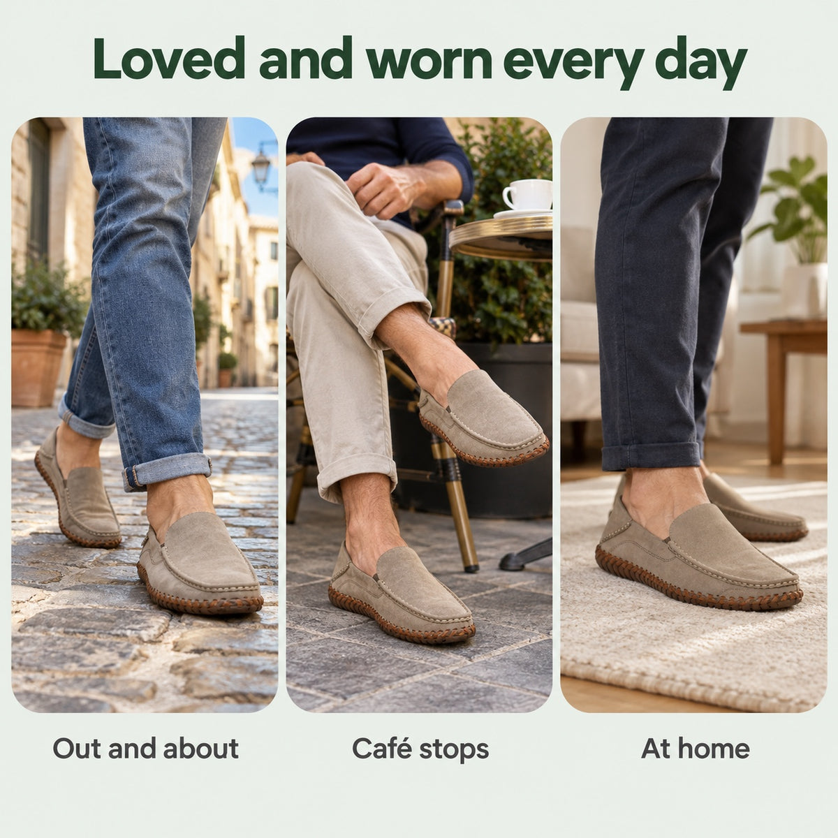 Nelson – Men's Non-Slip Loafers, worn every day