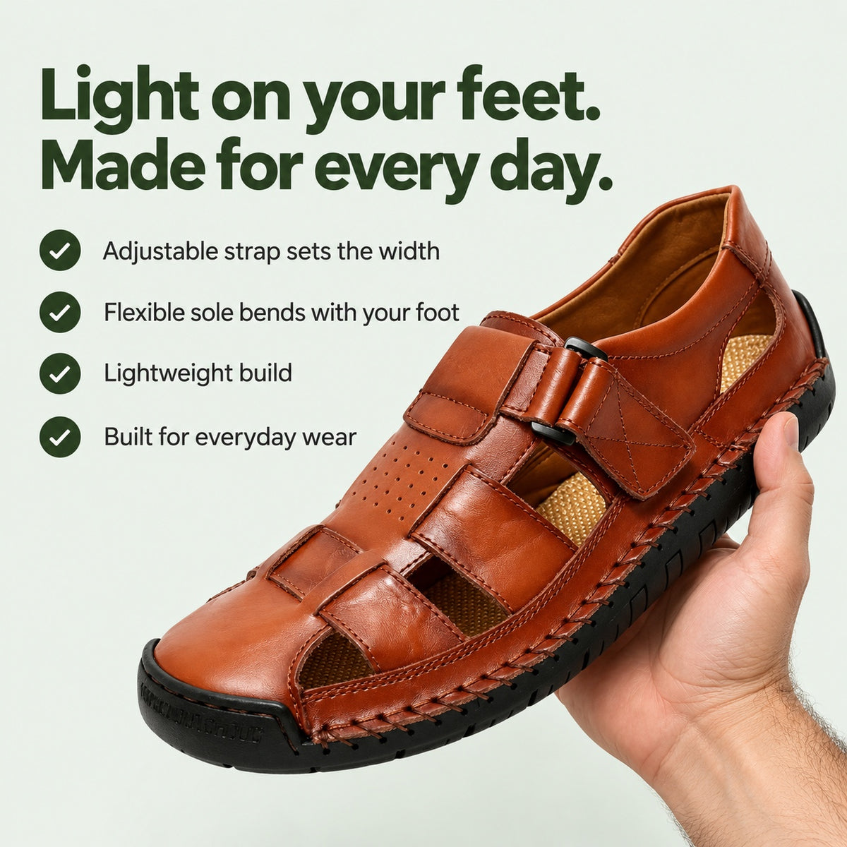 Nick – Men's Comfortable Sandals, key benefits