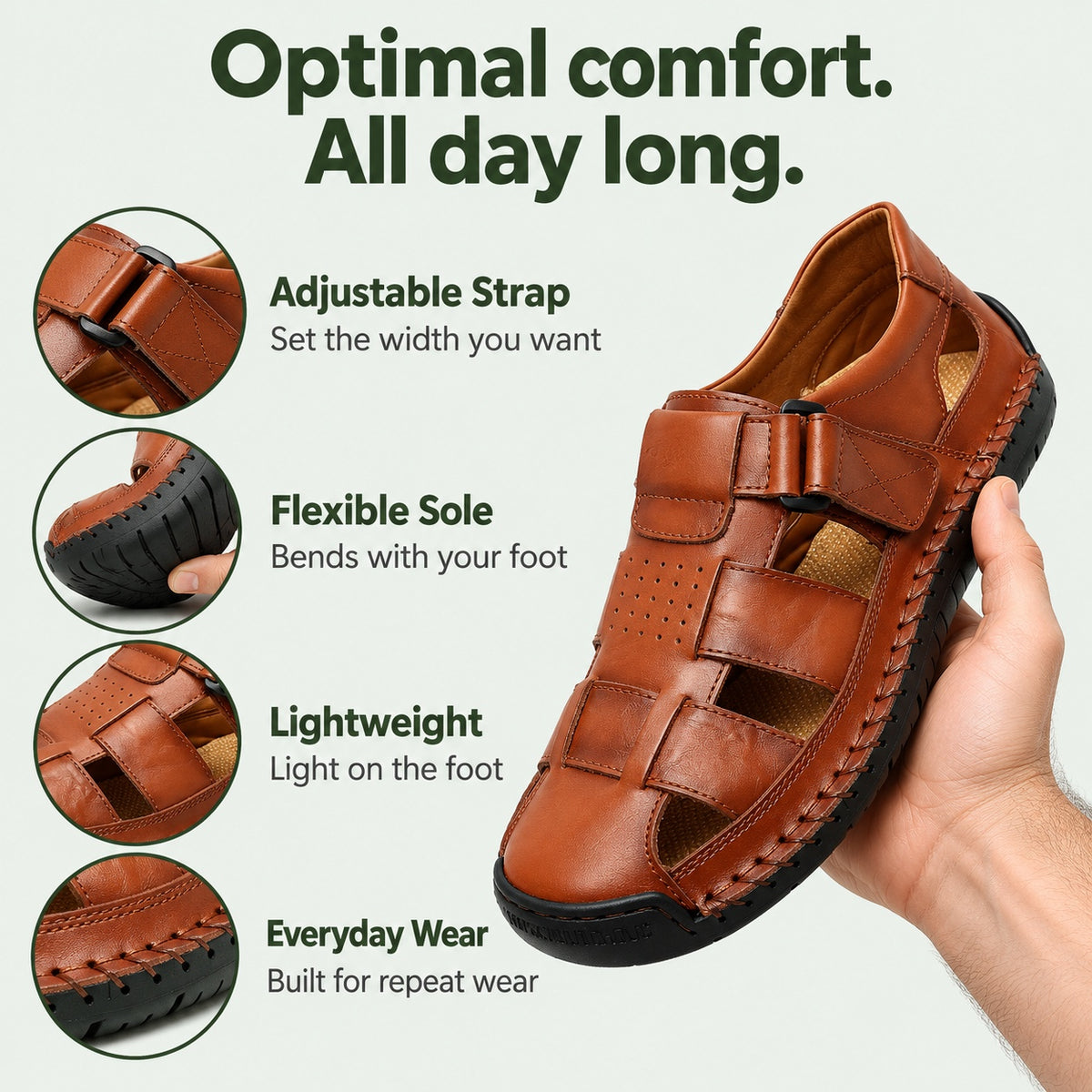 Nick – Men's Comfortable Sandals, features