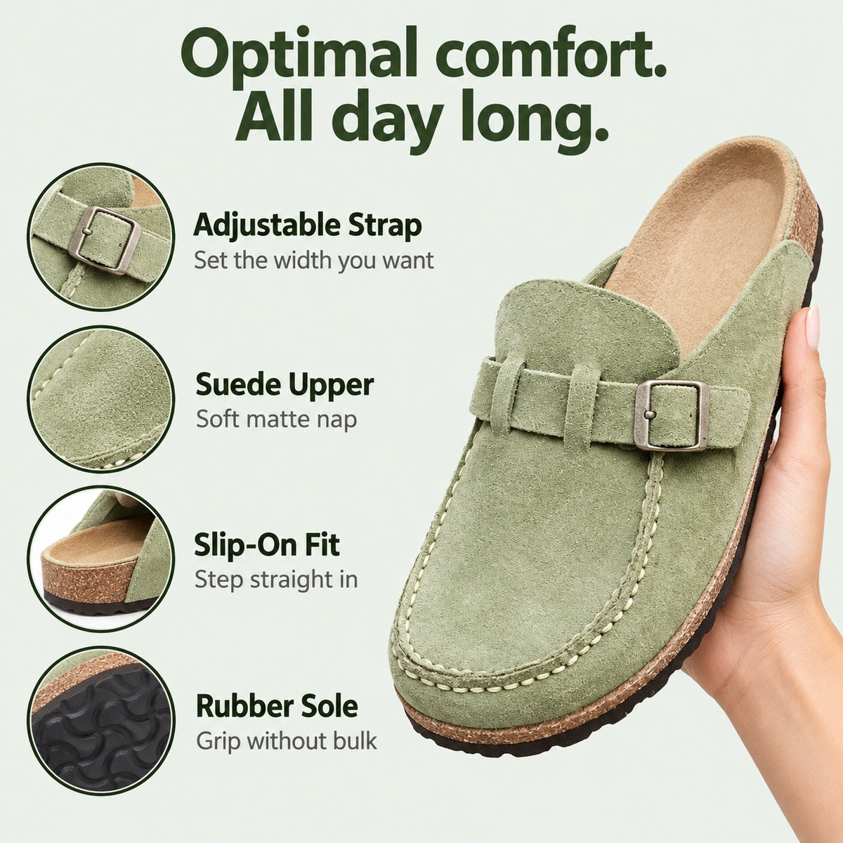 Nora – Women's Nursing Clogs, features