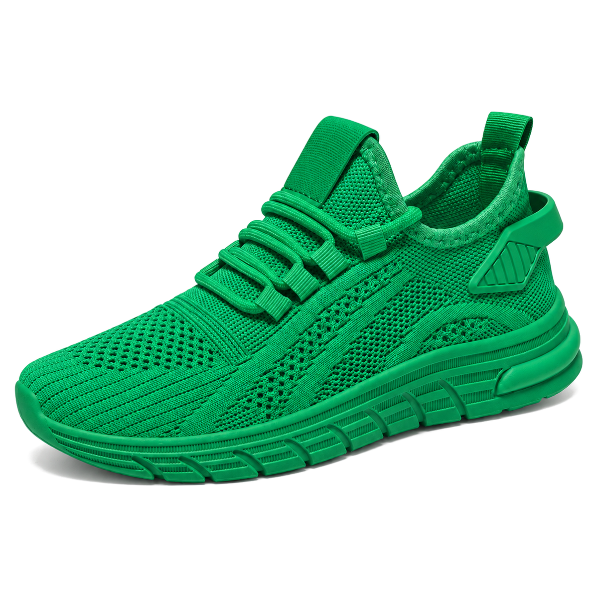 Odette – Women's Knit Walking Sneakers in Green