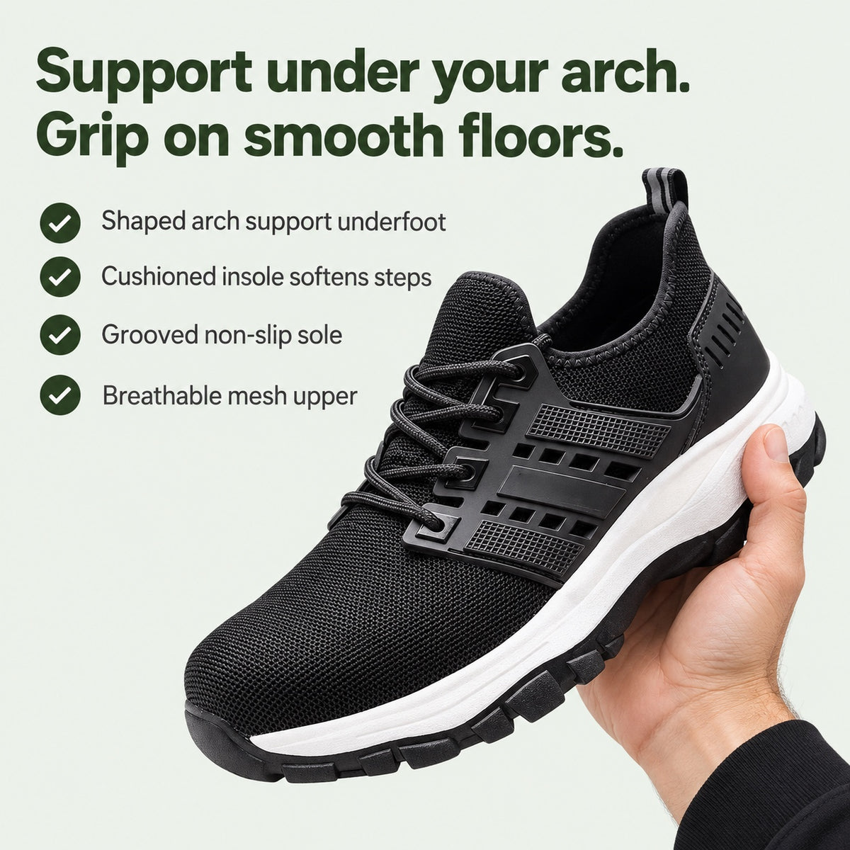 Ortiz – Unisex Arch Support Sneakers, key benefits