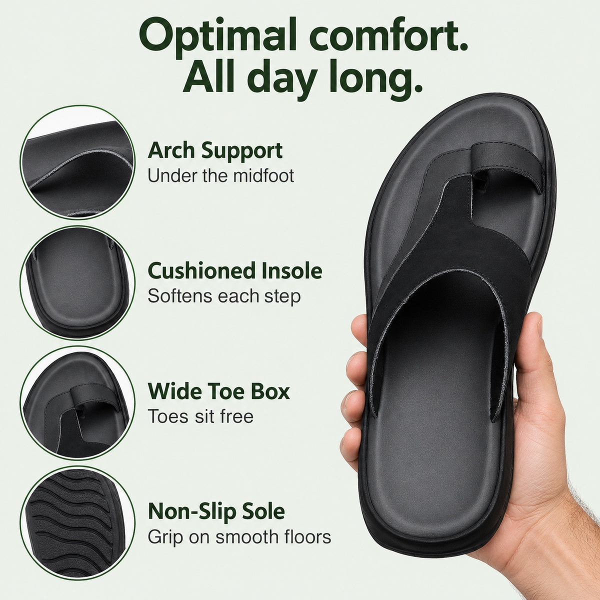 Otis – Men's Wide Toe Box Sandals, features