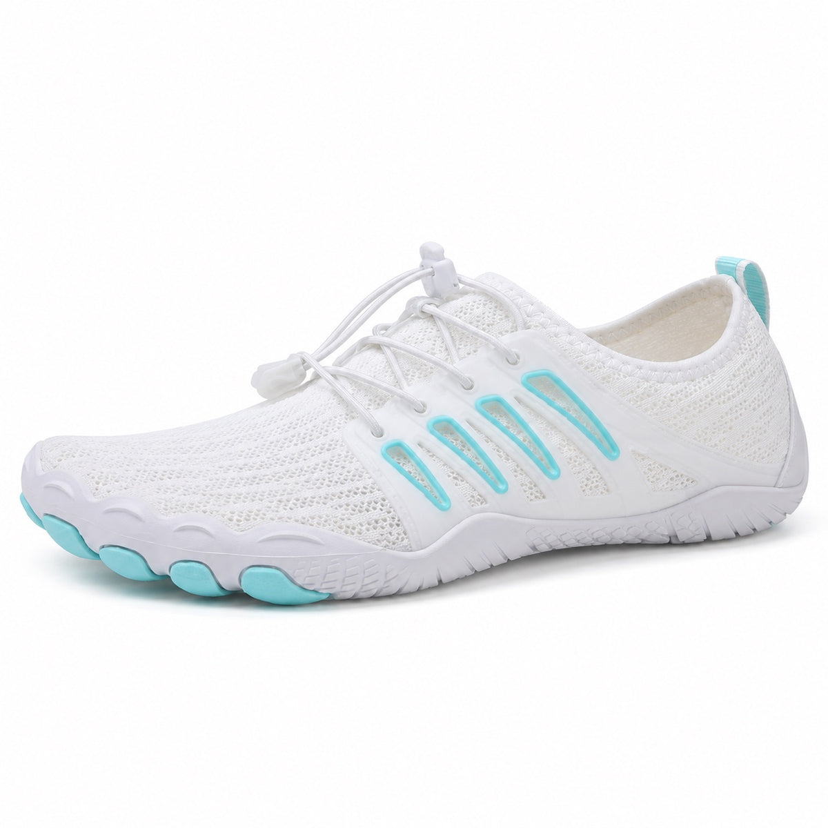 Owens – Unisex Barefoot Shoes in White/Blue